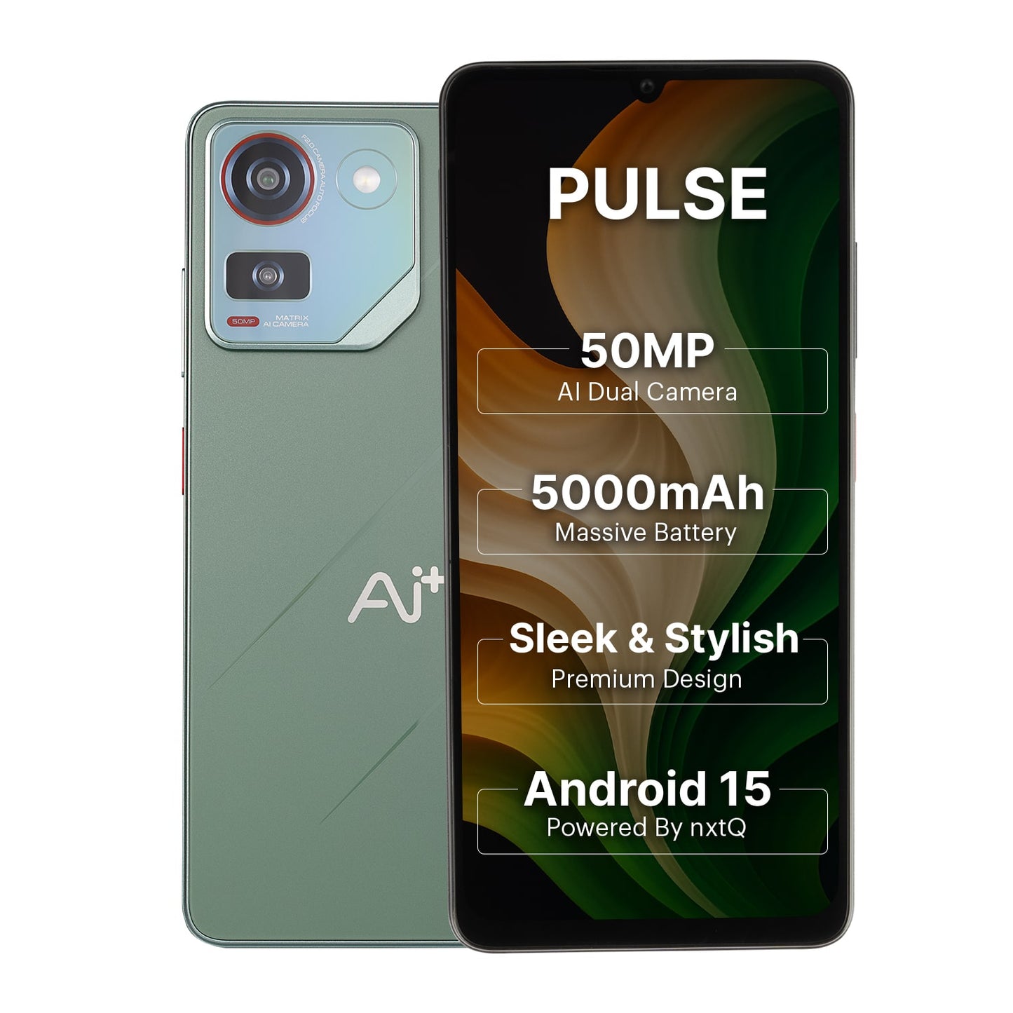 AI+ Pulse (Green) Front side and back side