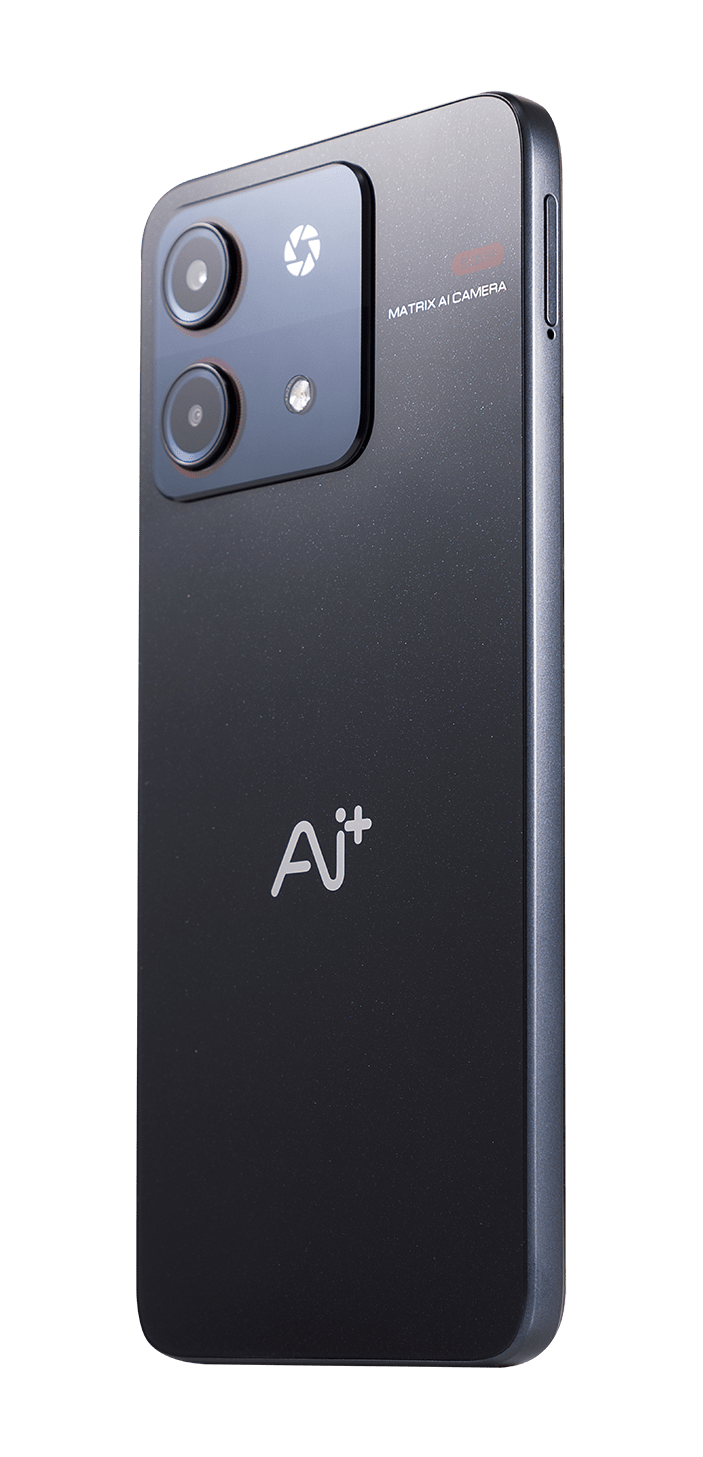 AI+ Nova 5G (Black) Back side and left side
