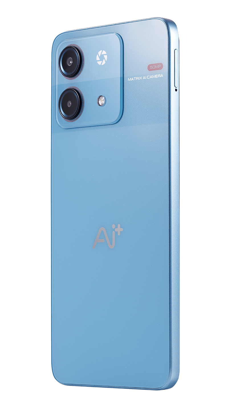 AI+ Nova 5G (Blue) Back side and left side
