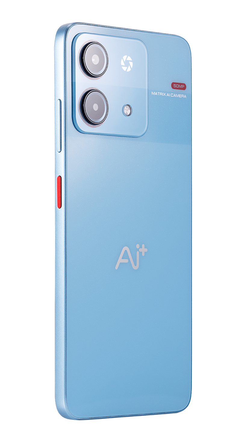 AI+ Nova 5G (Blue) Back side and right side
