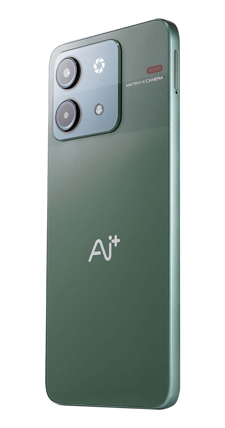 AI+ Nova 5G (Green) Back side and left side
