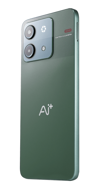 AI+ Nova 5G (Green) Back side and left side