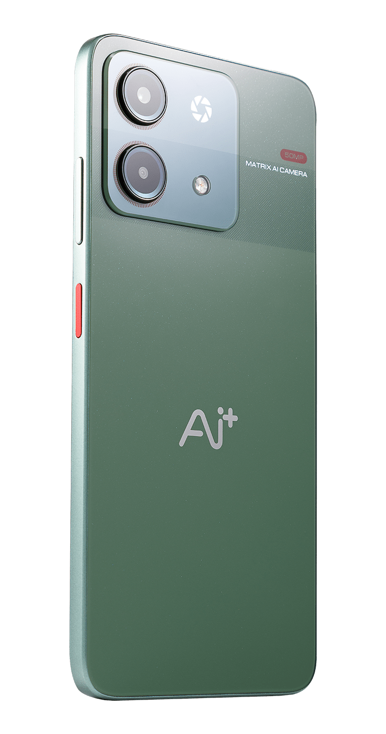 AI+ Nova 5G (Green) Back side and right side