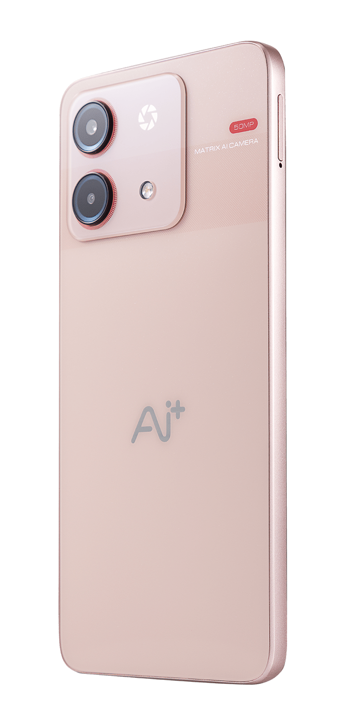 AI+ Nova 5G (Pink)  Back side and Left side 