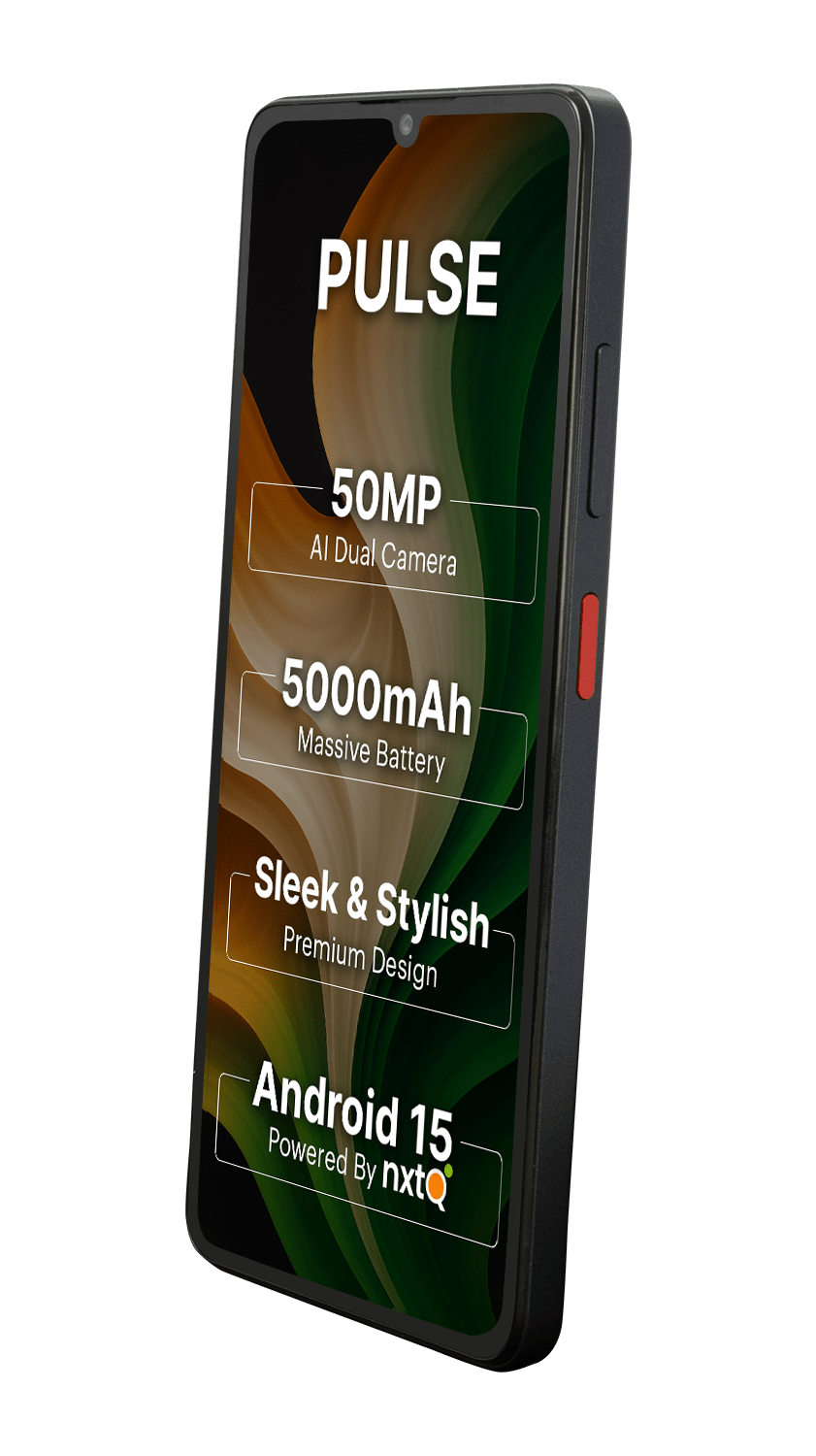 AI+ Pulse (Black) Front  side and right side 
