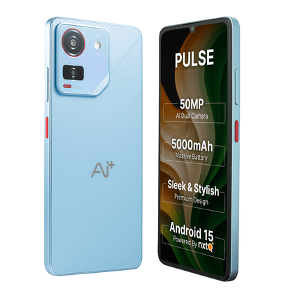AI+ Pulse (Blue) Back side and right side -  front side and right side
