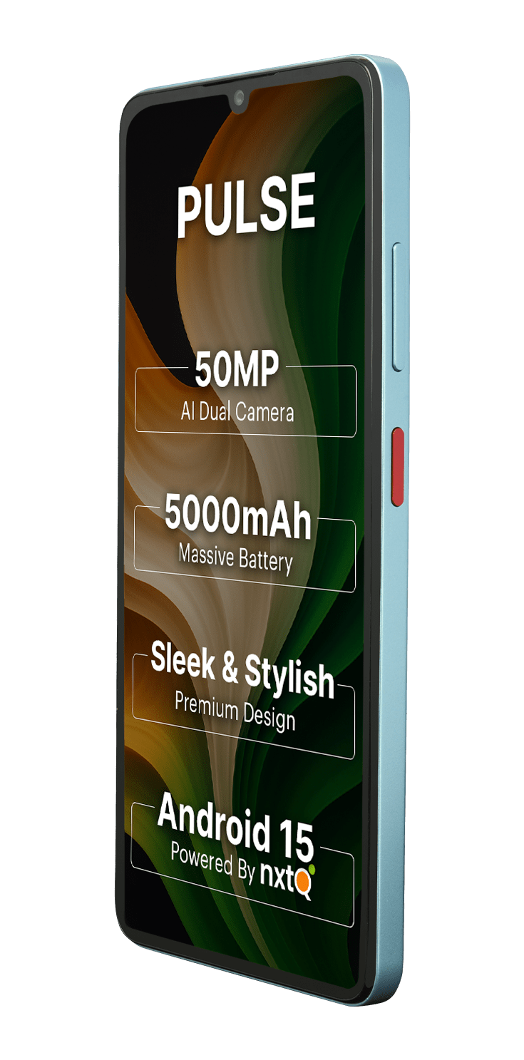 AI+ Pulse (Blue) Front side and Right side
