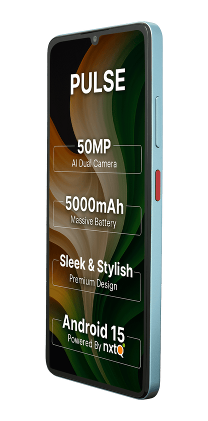 AI+ Pulse (Blue) Front side and Right side
