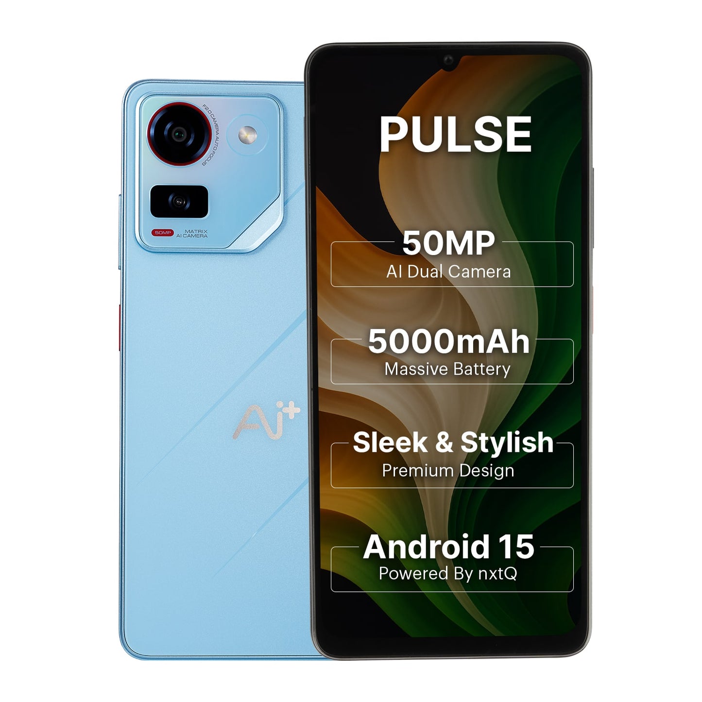 AI+ Pulse (Blue) Front side and back side 