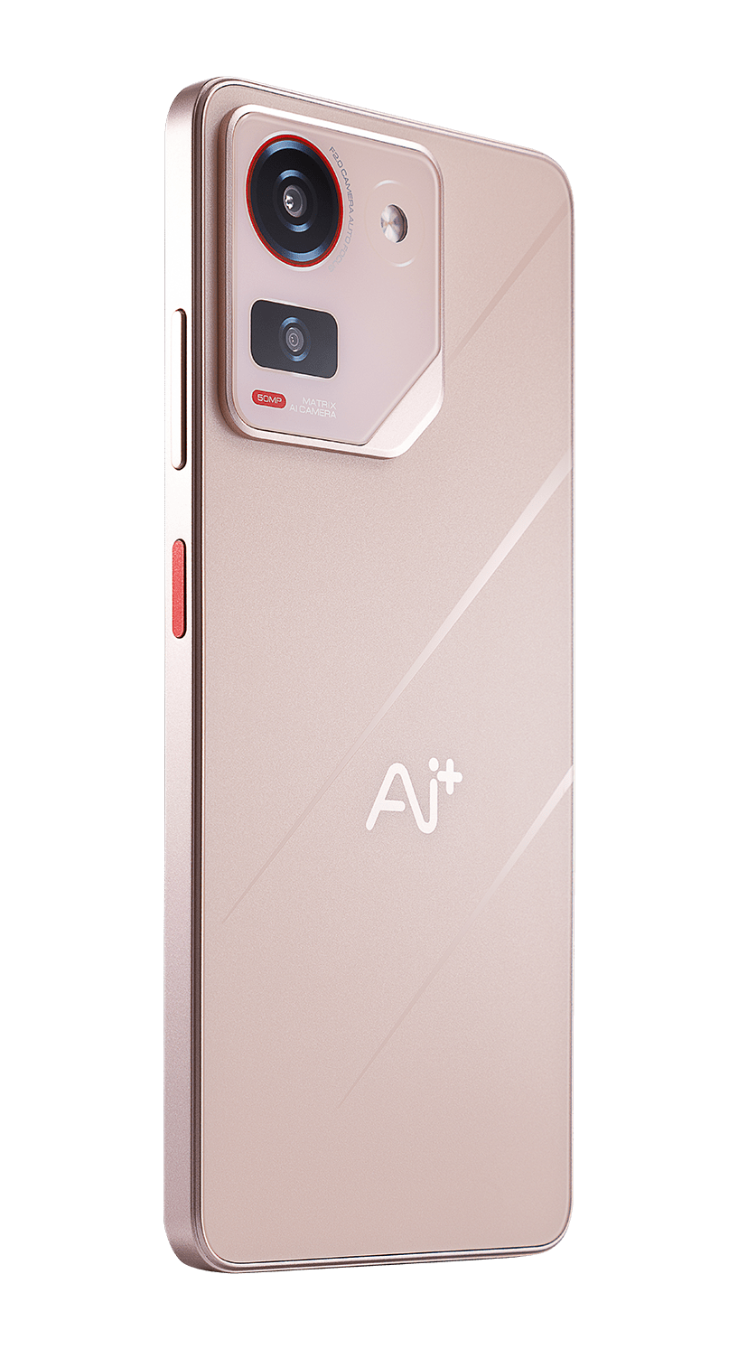 AI+ Pulse (Pink) Back side and Right  side
