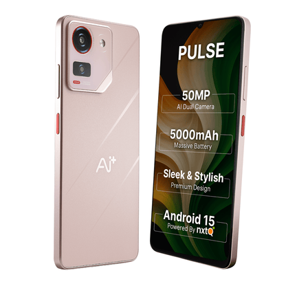 AI+ Pulse (Pink) Back side and Right  side - front side and right side 
