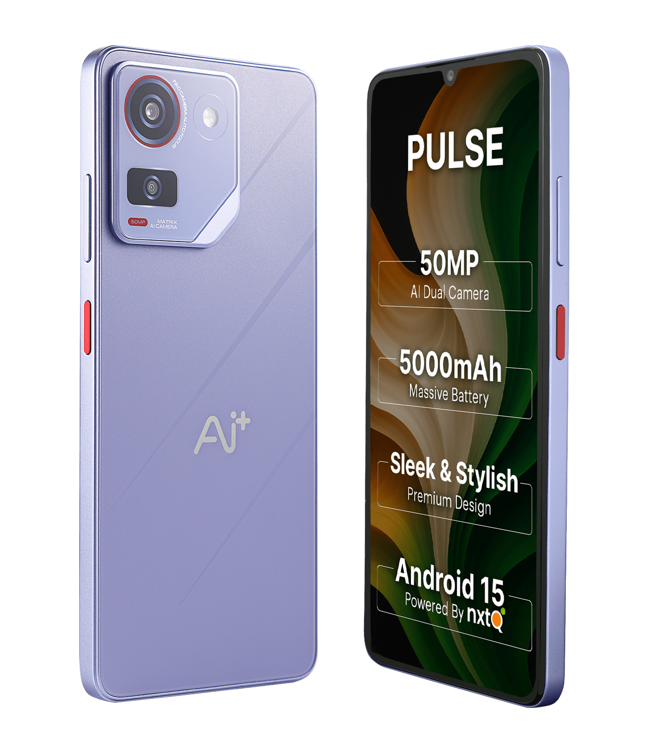 AI+ Pulse (Purple) Back side and right side - front side and right side 