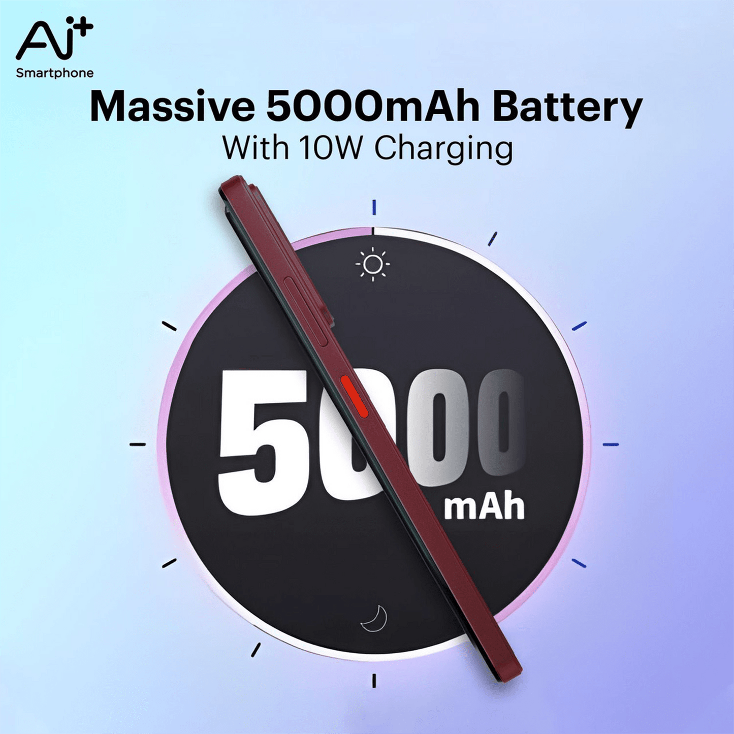 AI+ Pulse (Sparkle Red)  Massive 5000mAh Bettery