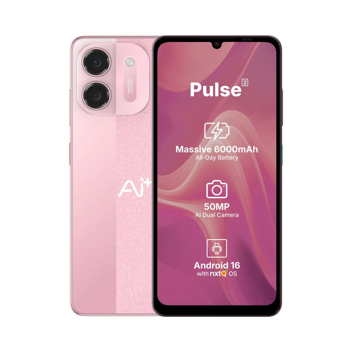 AI+ pulse 2 Pink- 4GB/ 64 Storage