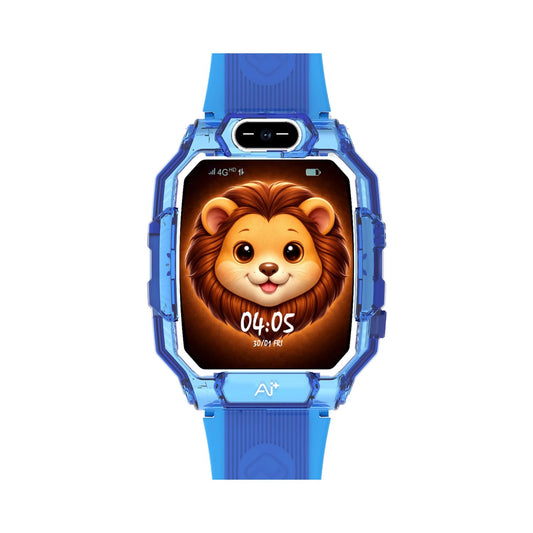 Ai+ NovaWatch Kids 4G with Live GPS, Video Call, SOS & Geo-Fencing Smartwatch (Thunder Blue Strap, Free Size)