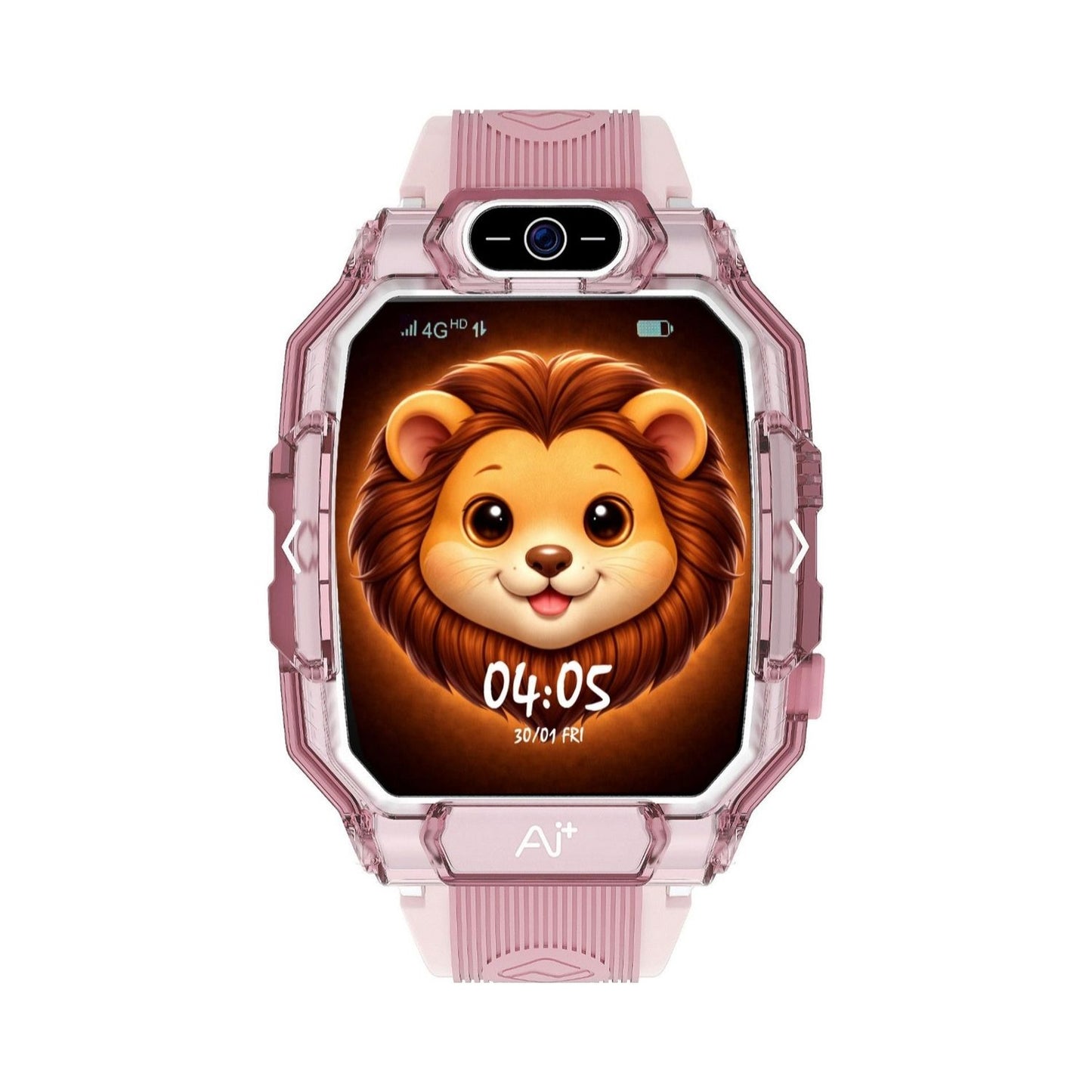 Ai+ NovaWatch Kids 4G with Live GPS, Video Call, SOS & Geo-Fencing Smartwatch (Magic Pink Strap, Free Size)