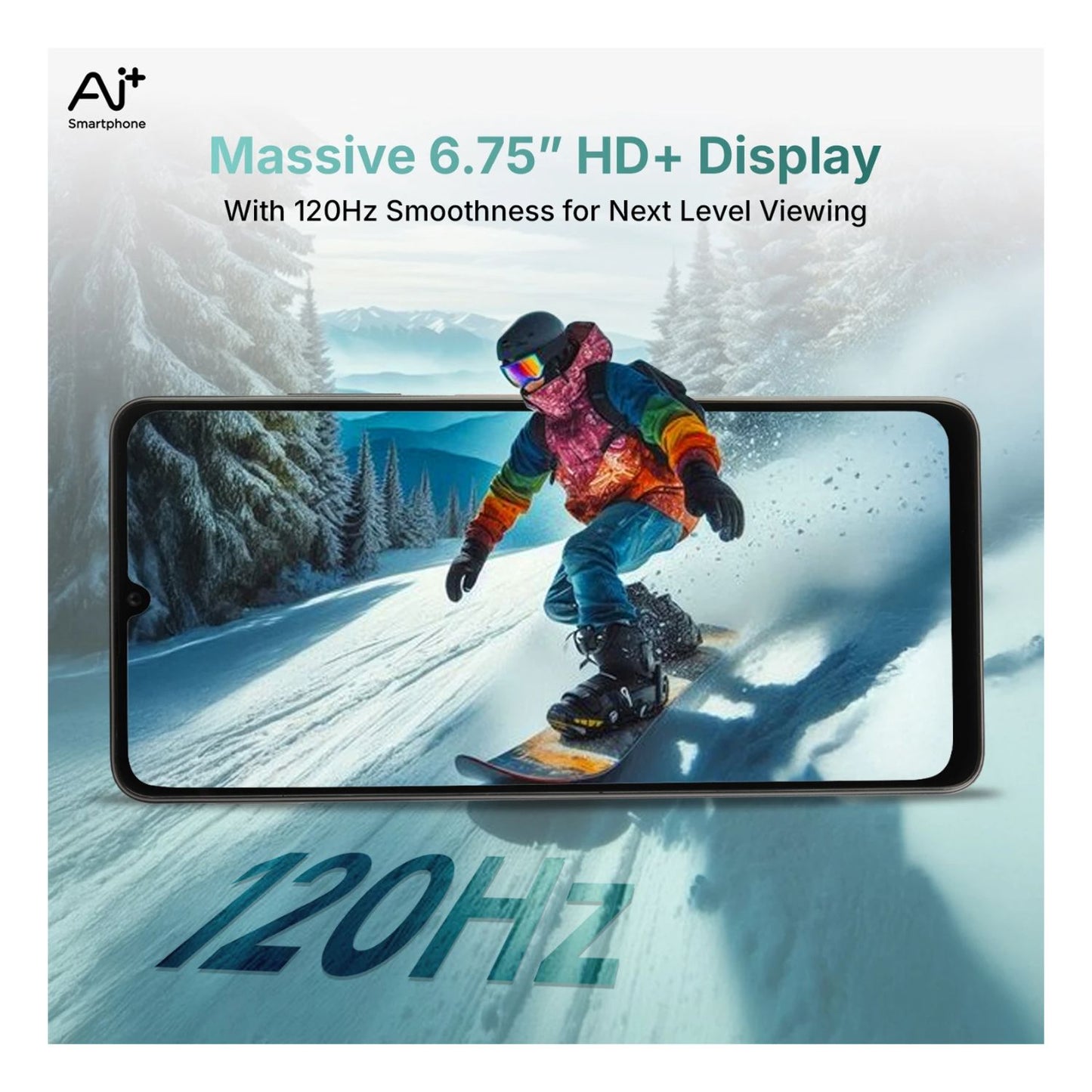 Massive 6.75" HD+ Display