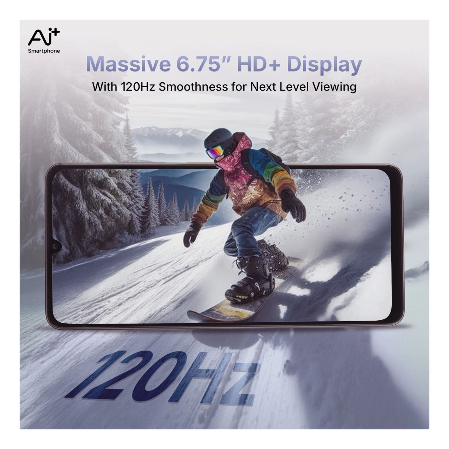 Massive 6.75" HD+ Display 