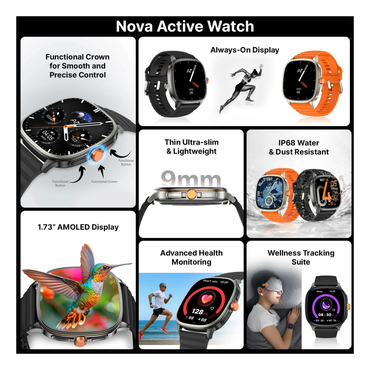 Novawatch Active Functional Crown for Smooth and Precise Control