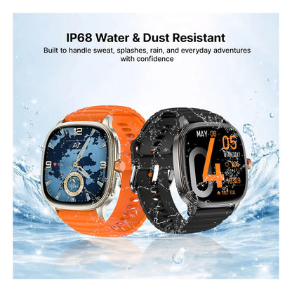 Ai+ NovaWatch Active 9mm Slim, 1.73" AMOLED Display, BT Calling, IP68 Smartwatch (Classic Black Strap, Free Size)