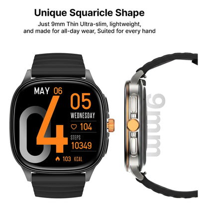 Ai+ NovaWatch Active 9mm Slim, 1.73" AMOLED Display, BT Calling, IP68 Smartwatch (Classic Black Strap, Free Size)