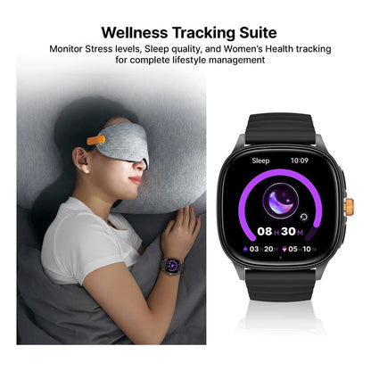 Ai+ NovaWatch Active 9mm Slim, 1.73" AMOLED Display, BT Calling, IP68 Smartwatch (Classic Black Strap, Free Size)