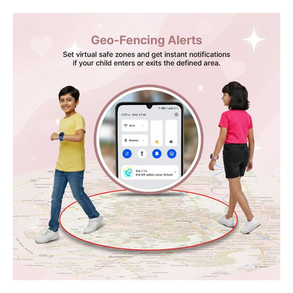 Ai+ NovaWatch Kids 4G with Live GPS, Video Call, SOS & Geo-Fencing Smartwatch (Magic Pink Strap, Free Size)