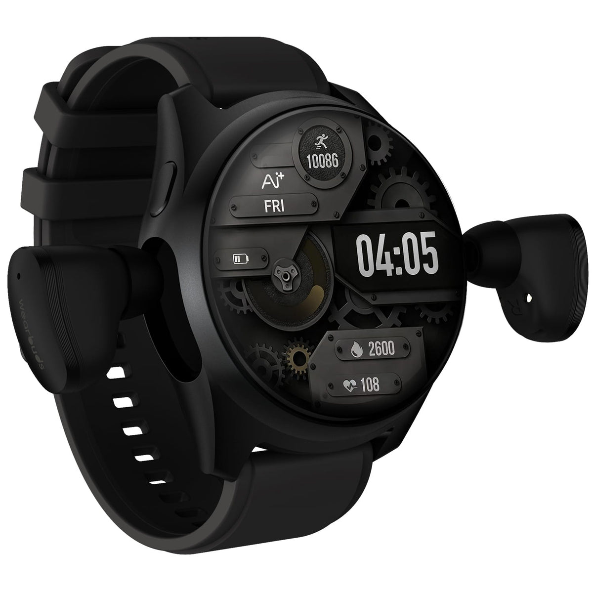 Ai+ wearbuds black with built in-TWS