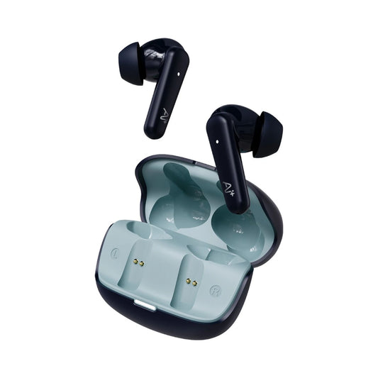 Ai+ NovaPods Air 4 Mic ENC, 50ms Ultra Low Latency, 22Hours Playtime, IPX4 Bluetooth Headset (Aaqua Blue, True Wireless)
