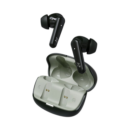 Ai+ NovaPods Air 4 Mic ENC, 50ms Ultra Low Latency, 22Hours Playtime, IPX4 Bluetooth Headset (Moss Green, True Wireless)